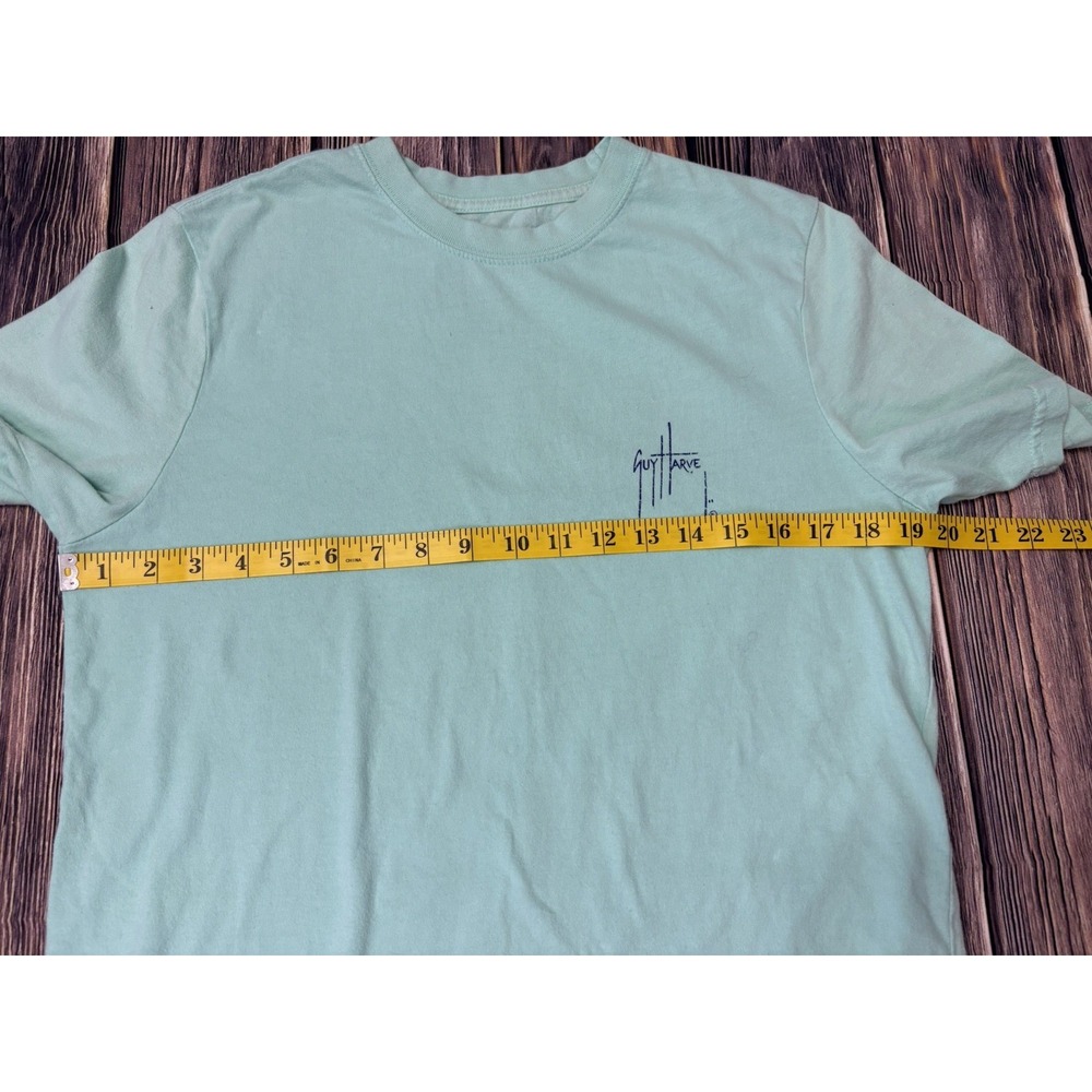 Guy Harvey Mens T-Shirt S Light Green Marlin Graphic Short Sleeve Casual Cotton - Picture 7 of 16